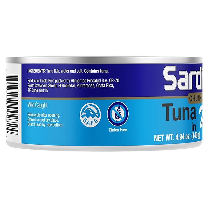 Sardimar Chunk Light Tuna ( Water - Pack of 12 ) - Ready to eat meals in can