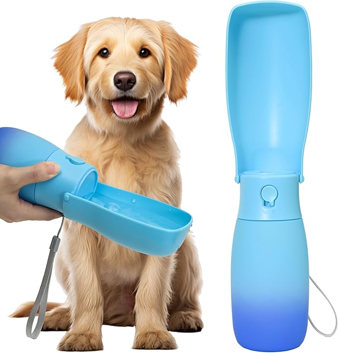 Dog Water Bottle, Travel Puppy Water Bowl, Leak Proof Portable Puppy Water Dispenser, Foldable Dog