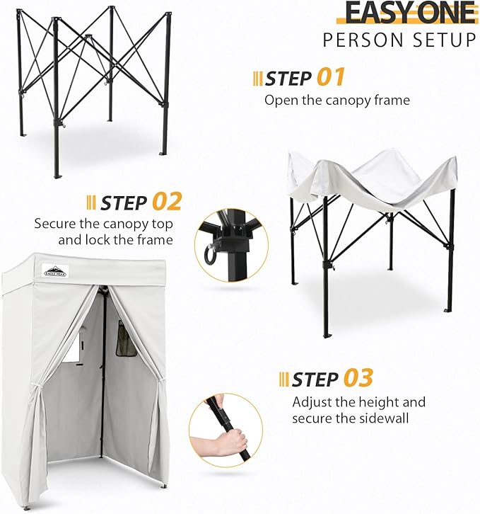 EAGLE PEAK Flex Compact 4x4 Pop-up Canopy Changing Room, Portable Privacy Dressing Room for Indoor
