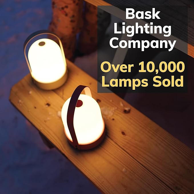 Bask KIN 3.0 Portable Cordless Rechargeable Lantern Table Lamp | Goes 5X Longer Without Needing A