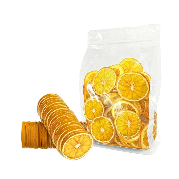 Mkostlich Dried Orange Slices, 3.52oz/100g Dehydrated Orange Slices, Natural Dried Oranges for