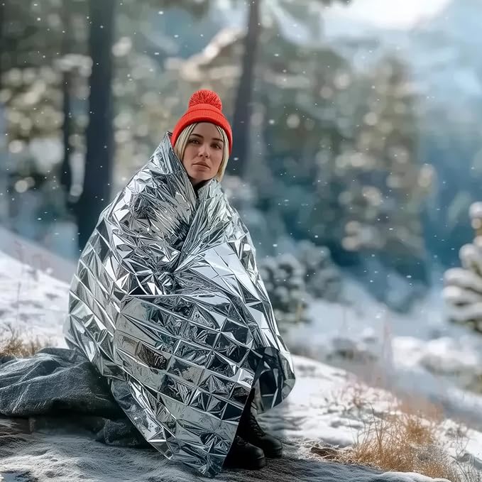 Altland Emergency Blanket - Heat Reflective Blanket for Winter Survival Kits, Disaster