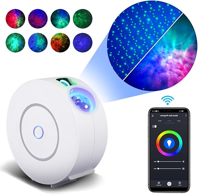 Star Projector, Galaxy Projector for Bedroom, Smart APP & Voice Control Galaxy lamp, Compatible