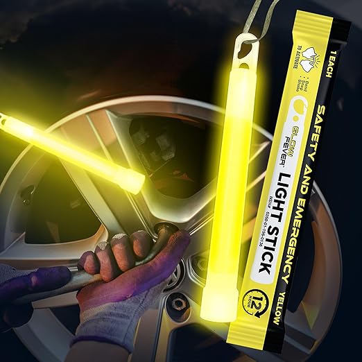 Glow Fever Emergency Safety Military Grade Glow Sticks, 10PCS, 6" Ultra Bright Light Sticks with 12