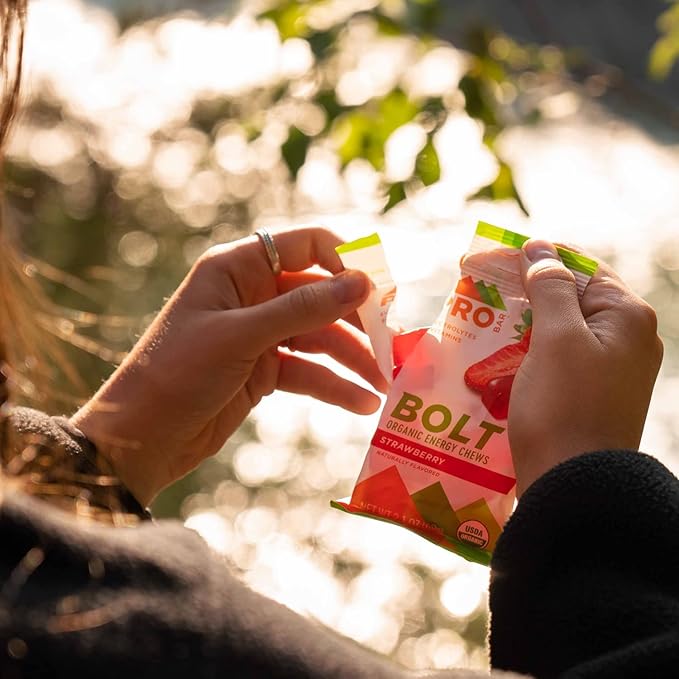 PROBAR - Bolt Organic Energy Chews, Strawberry, Non-GMO, Gluten-Free, USDA Certified Organic