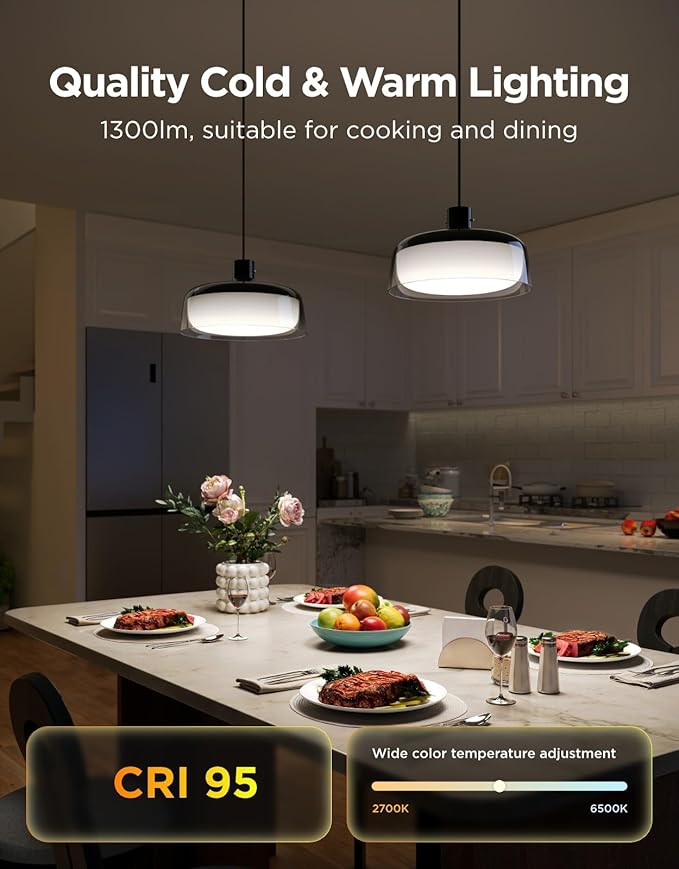 Govee Pendant Light for Kitchen Island, Three-Layer RGBIC Smart Lighting, Matter Compatible, 1300LM