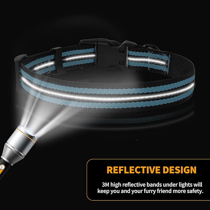 Mile High Life Reflective Dog Collar | Nylon Pet Collars wiith Buckle | Light Weight Puppy Collars