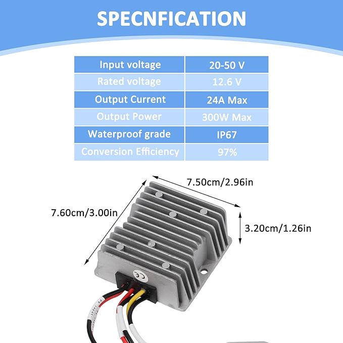 20 Amp 12.6V 300W MPPT Solar Charge Controller 99% LiFePO4 Lithium Iron Phosphate Battery