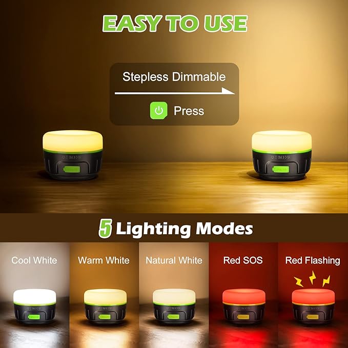 Sinvitron LED Camping Lantern Rechargeable with Remote Control - 1000LM 150H Runtime Tent Light