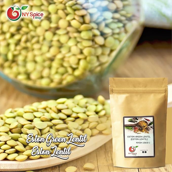 NY SPICE SHOP Eston Green Lentils ??5 lbs. (Pound) Green Lentils ??Dry Du Puy Style Lentils & Peas