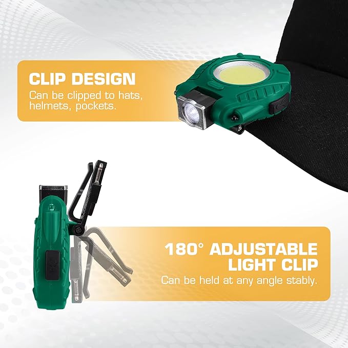 EverBrite 2 Pack COB Keychain Work Light, Mini Rechargeable Magnetic Keychain Light, Sensor Mode