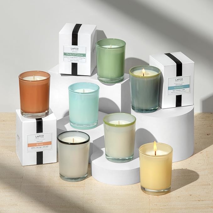 LAFCO New York Votive Candle, Marine - 1.9 oz - 20-Hour Burn Time - Reusable Glass Vessel - Made in