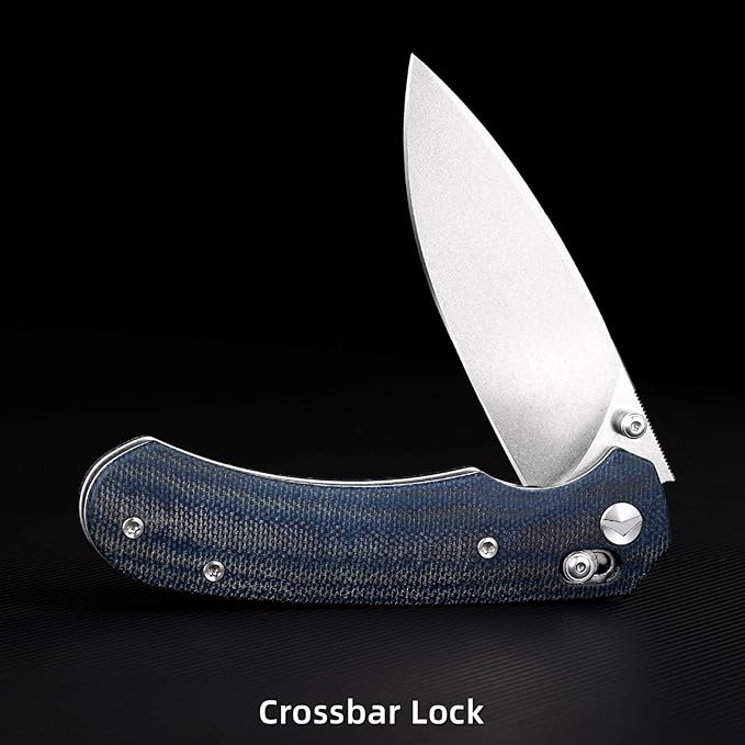 Folding Knife,Pocket Knife,3.31??154CM Blade,Erogonomic Canvas Micarta Handle,Survival Camping