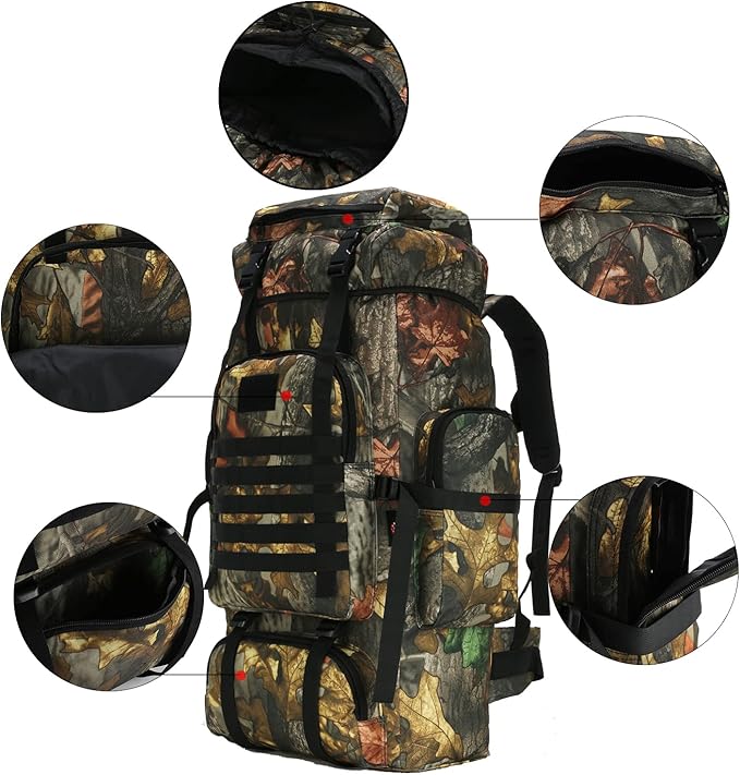 Hiking Backpack for Men 70L/100L Camping Backpack Military Rucksack Molle 3 Days Assault Pack for