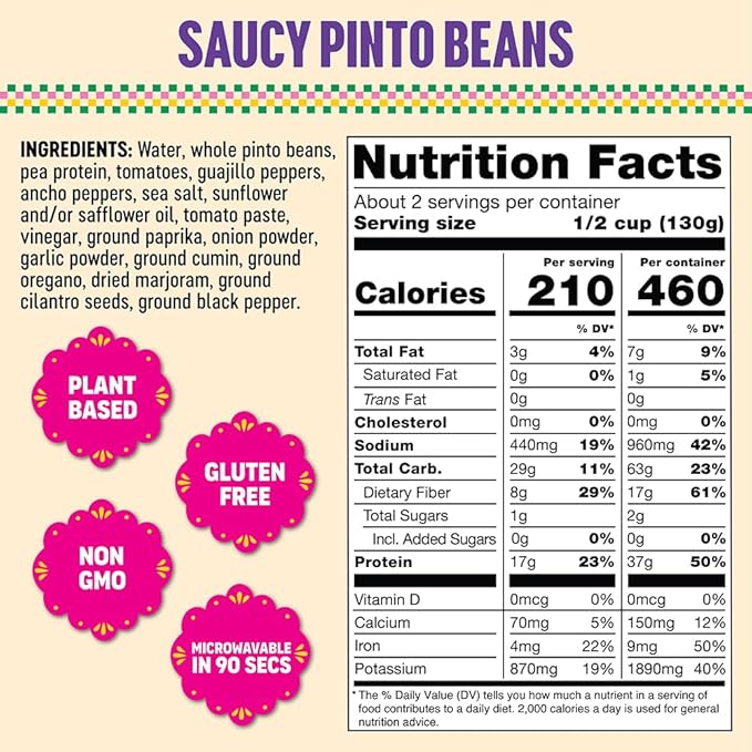 Somos Saucy Pinto Beans, 10 Oz