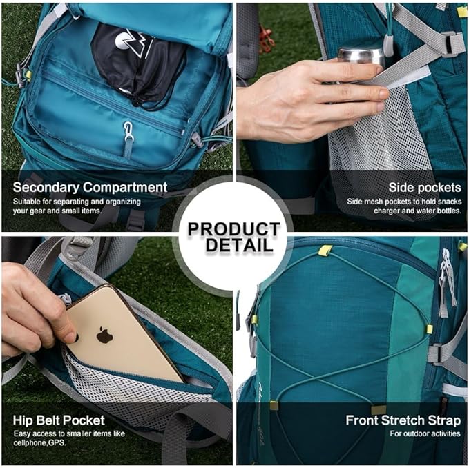 MOUNTAINTOP 25L/40L Hiking Backpack,Lightweight Travel Backpack for Men Women Outdoor Backpacking