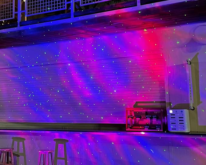 Firefly Garden Lights Star Projector Laser Christmas Lights with Colorful LED Background Light