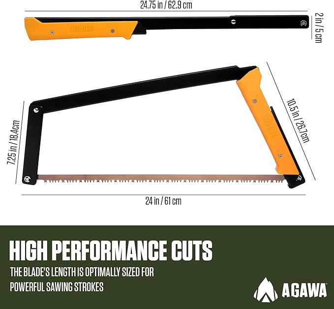 AGAWA - BOREAL24 Tripper Kit - Includes 24" Folding Saw, Nylon Carrying Case, 24" All-Purpose & 24"