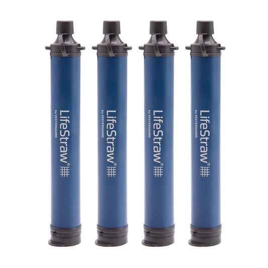 LifeStraw Personal — Water Filter for Hiking, Camping, Travel, and Emergency Preparedness, 4 Pack