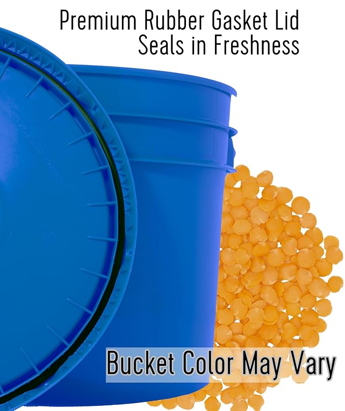 CLEAR CREEK Certified Glyphosate Residue Free Red Lentils | 25 lbs Bucket | Non-GMO | Kosher |
