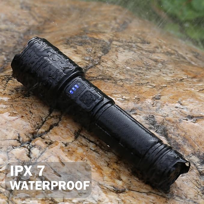 Rechargeable Flashlights 90,000 High Lumen, 2 Pack Super Bright LED Flashlight with 5 Modes, High