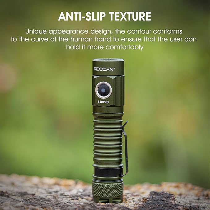 S10Pro EDC Flashlight Rechargeable,Pocket Flashlight 2500 High Lumen Super Bright,Mini Tactical