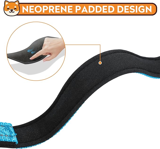 Reflective Dog Collar, Adjustable Soft Neoprene Padded Nylon Pet Collars with Buckle for Large