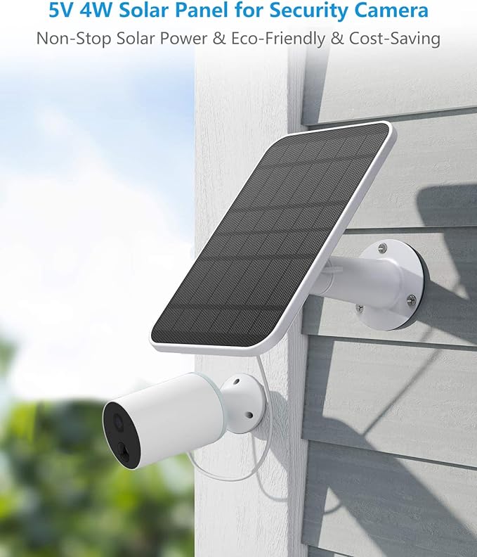 Solar Panel Charger Compatible with Eufycam 3/3C/2C/2C Pro/E40/E20/2/2 Pro/E/L20/L40/Solo/SoloCam