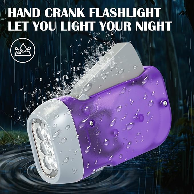Treela 36 Pcs Hand Crank Flashlights Operation Christmas Bulk Items Squeeze Flashlight No Battery