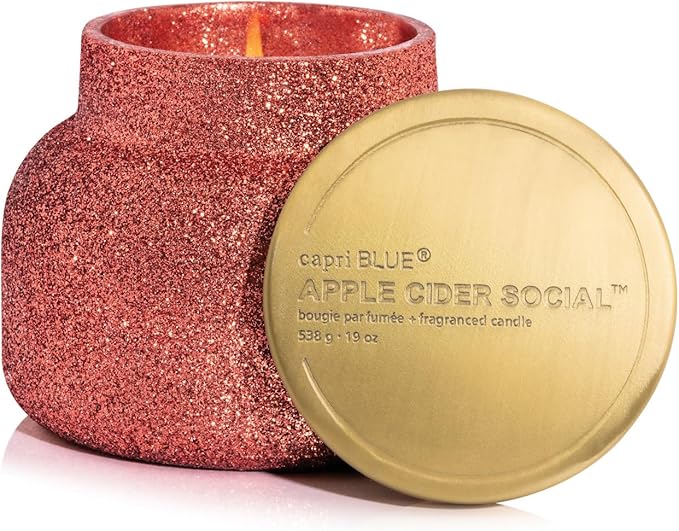 Capri Blue Signature Glam Jar Candle - Long Lasting Soy Wax Blend - Glitter Candles for Home