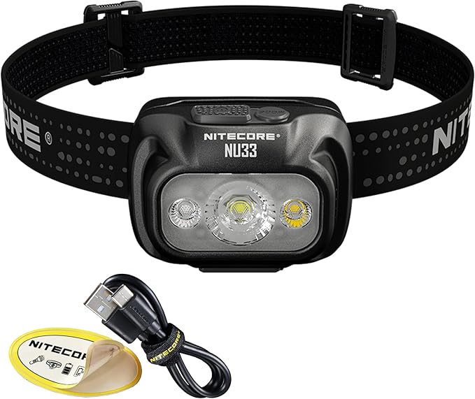 Nitecore NU33 700 Lumen Camping Headlamp, USB-C Rechargeable, Lightweight with White, Red, and