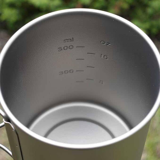 Kuvik Titanium Pot with Lid 750ml (25.4 oz) - Ultralight and Compact Pot for Backpacking, Camping