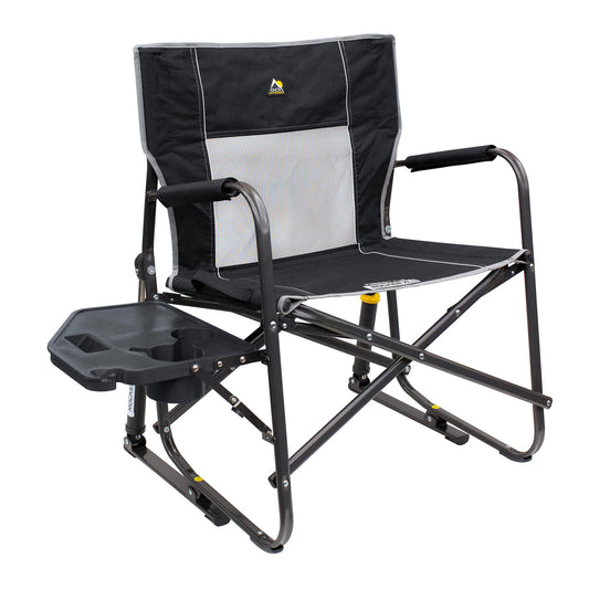 GCI Outdoor Freestyle Rocker XL with Side Table Camping Chair | Portable Folding Rocking Chair with