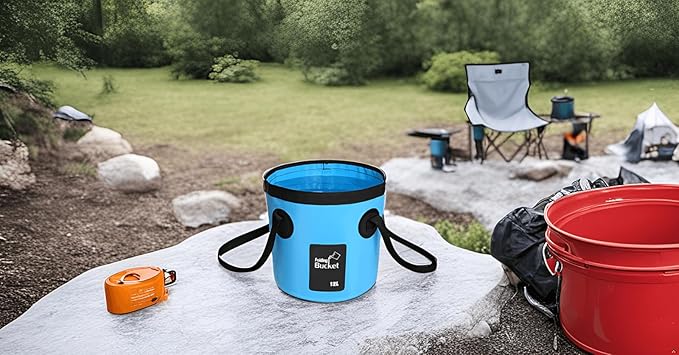 BANCHELLE Collapsible Bucket Water Container Portable Folding Camp Wash Basin for Outdoor Traveling