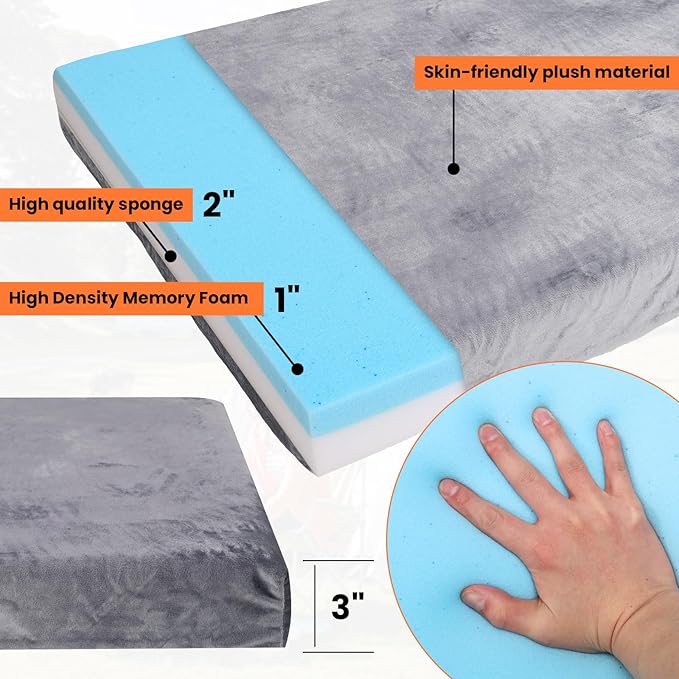Memory Foam Sleeping Pad Camping Mattress,3 Inch Thick Portable Floor Mat for Adult Waterproof