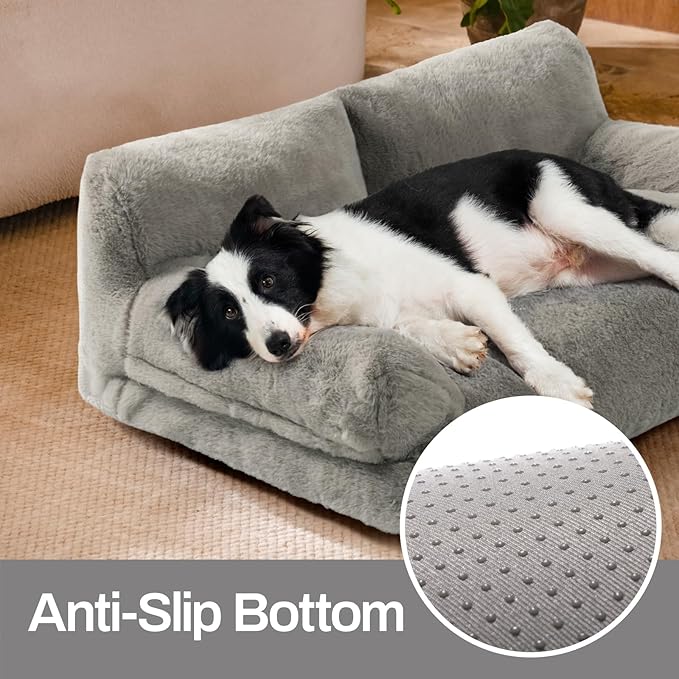MEWOOFUN Cat Bed for Indoor Cats, Washable Dog Beds for Small Medium Dogs & Cats, Fluffy Cat Couch