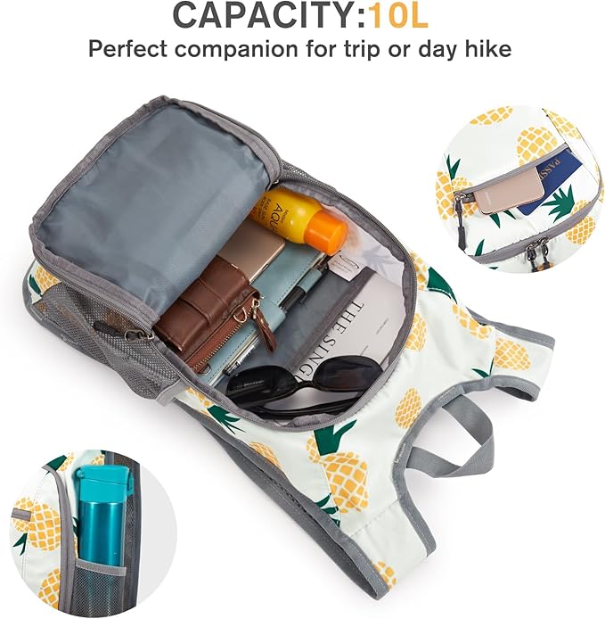 G4Free 10L/15L Hiking Backpack Lightweight Packable Hiking Daypack Small Travel Outdoor Foldable