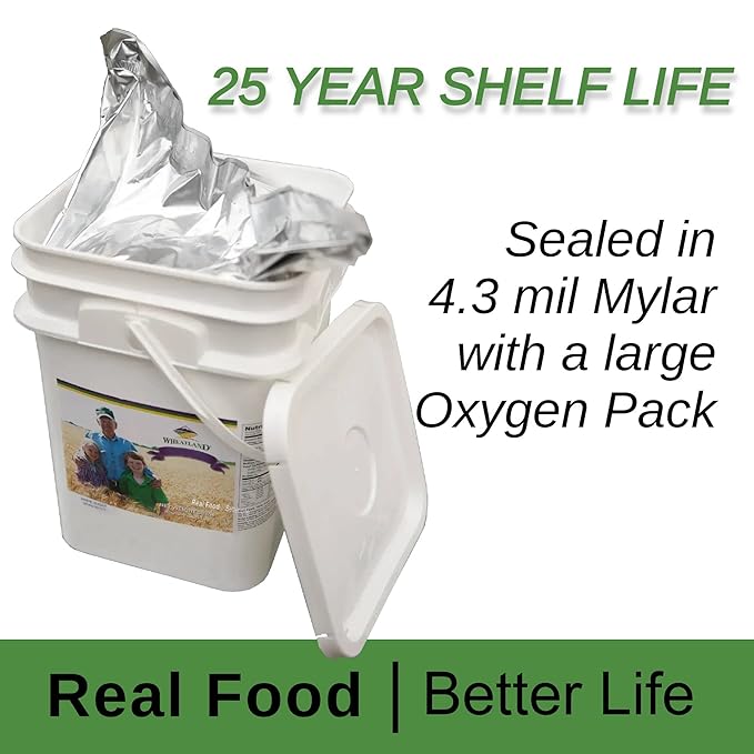 Wheatland™ White Rice • Delicious • Healthy Food Option • 20 lbs. Bulk Rice • Mylar and Bucket