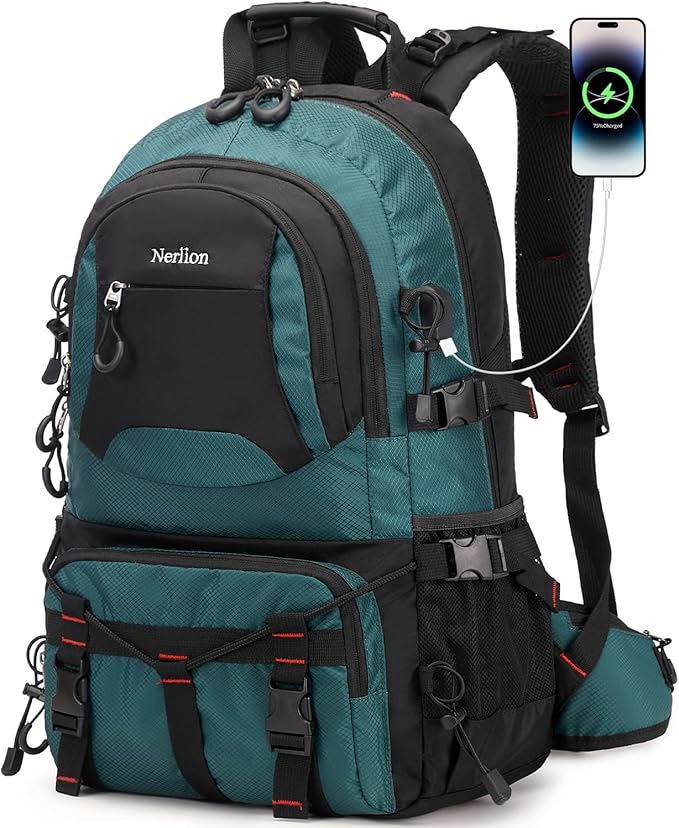Nerlion 40L Hiking Backpack Travel Backpack for Men Women Camping Waterproof Outdoor Hiking Daypack