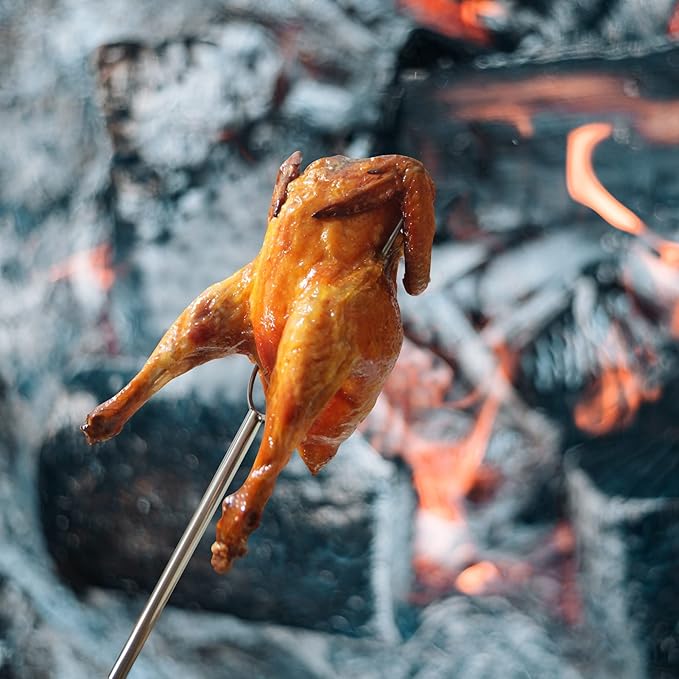 32" Heavy Duty Hot Dog Roasting Sticks for Campfire, Smores Sticks for Fire Pit Long, Marshmallows