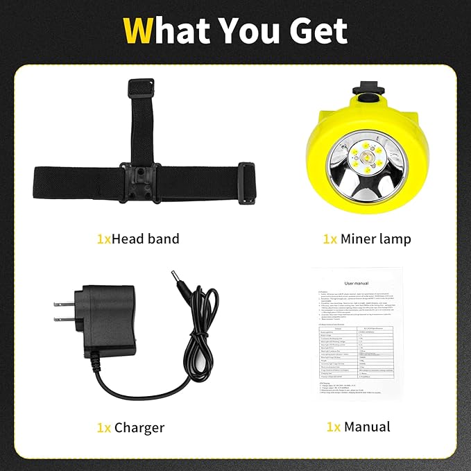Superbright Mining Lamp White Light Coon Hunting Lights Headlamps Rechargeable Headlamp Waterproof