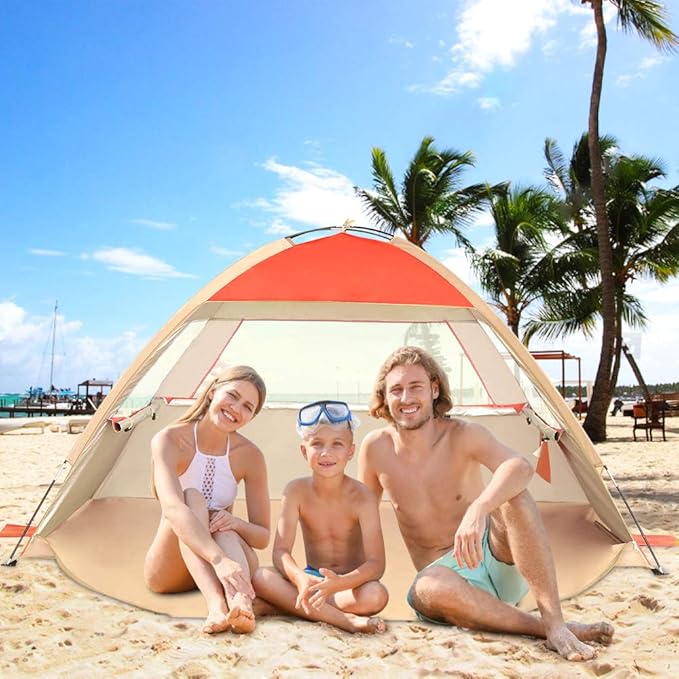 Gorich Beach Tent Sun Shelter for 3/4-5/6-7/8-10 Person with UPF 50ï¼?UV Protection, Lightweight &