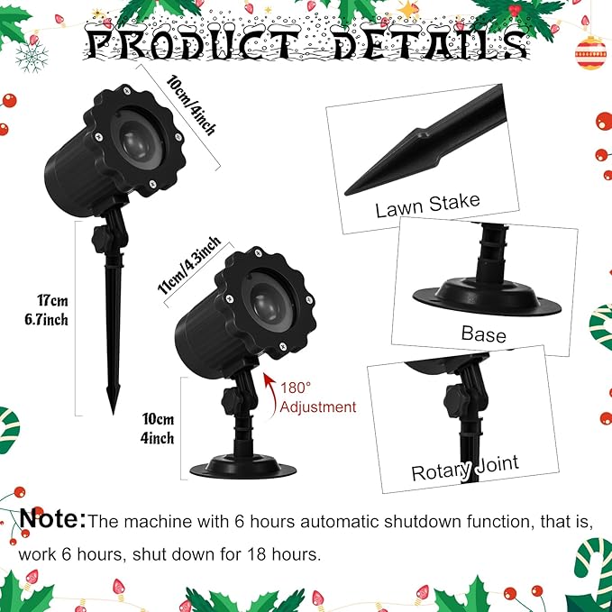 Treela Nativity Projector Lights Outdoor Indoor Dynamic Christmas Christian Decoration Outside LED