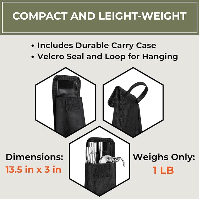 Tactiko Survival Campfire Cooking Tripod ??33" Stainless Steel Folding Stand with Adjustable Chain