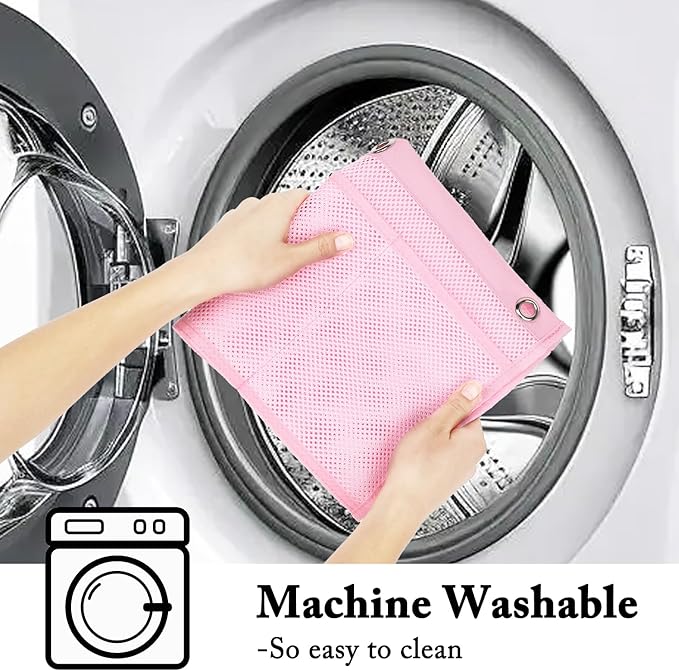 Mesh Shower Caddy Hanging, Quick-Drying Shower Organizer with 7 Pockets, Portable Bathroom