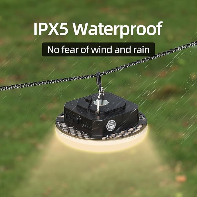 Transparent Portable Rechargeable LED Camping Lights,Waterproof Outdoor Light with 5000Lm,Super