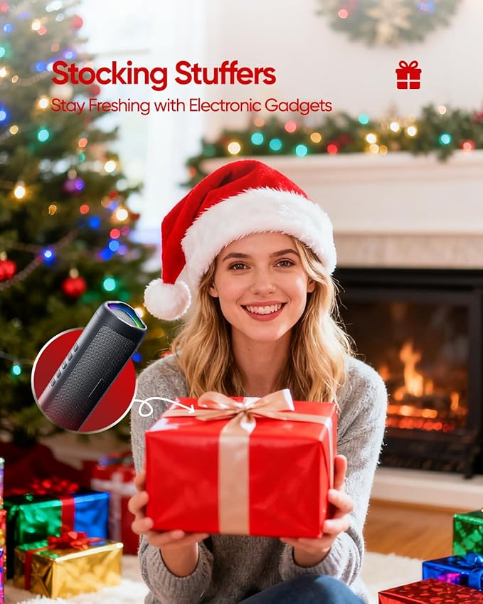 Bluetooth Speaker with HD Sound, Portable Wireless, IPX5 Waterproof, Up to 20H Playtime, TWS