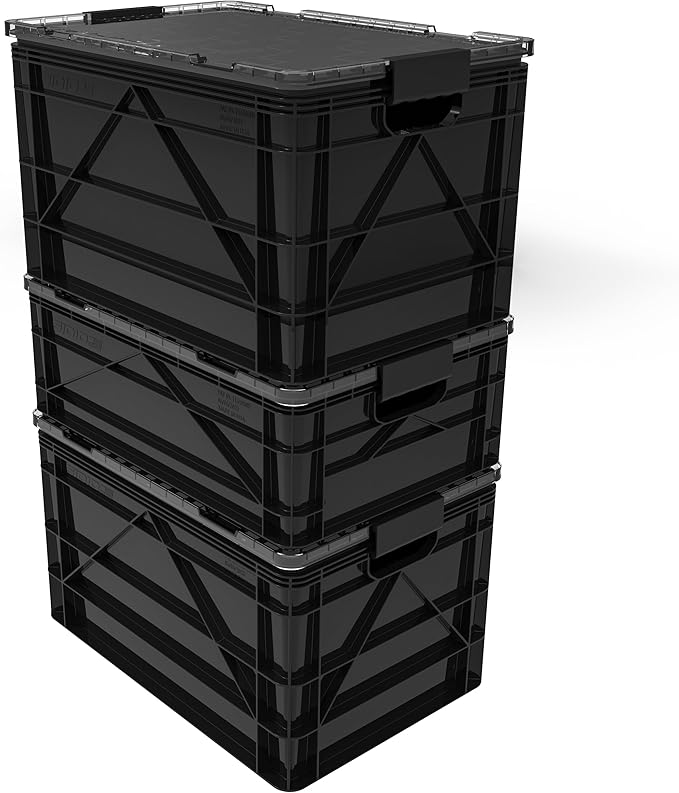 SIDIO CRATE Starter Pack - Two Full Size and One Half Size SidioCrate, Stackable Outdoor Organizer