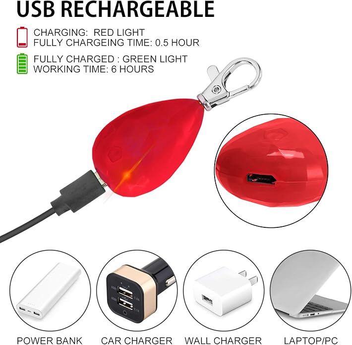 2-Pack Rechargeable Dog Light, Dog Collar Light,Waterproof ,3 Modes LED Dog Safety Lights,Multiple