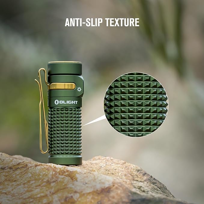 OLIGHT Baton4 Rechargeable EDC Flashlight, LED Pocket Light 1300 Lumens with Magnetic Charging